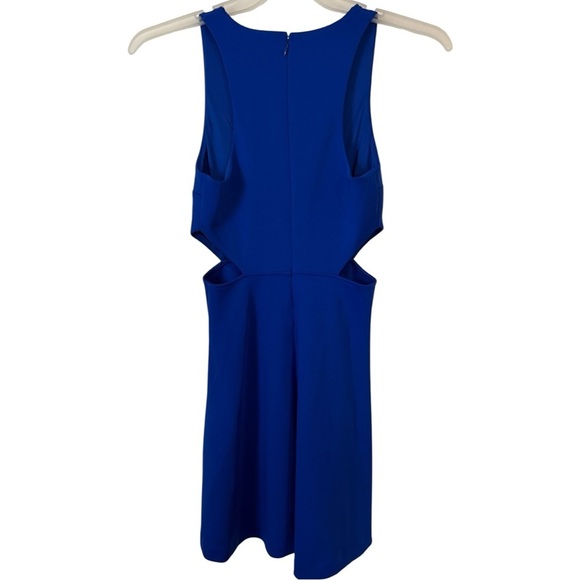 🌹Express Blue Fit and Flare Sleeveless Cutout Sides Dress - Picture 7 of 10